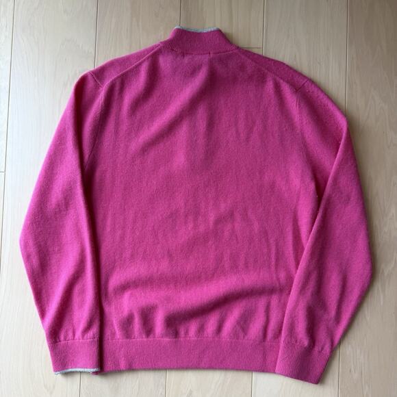 Greyson 1/4 Zip Pullover M Pink Wool Golf Sportswear Lightweight Outerwear - Picture 9 of 10